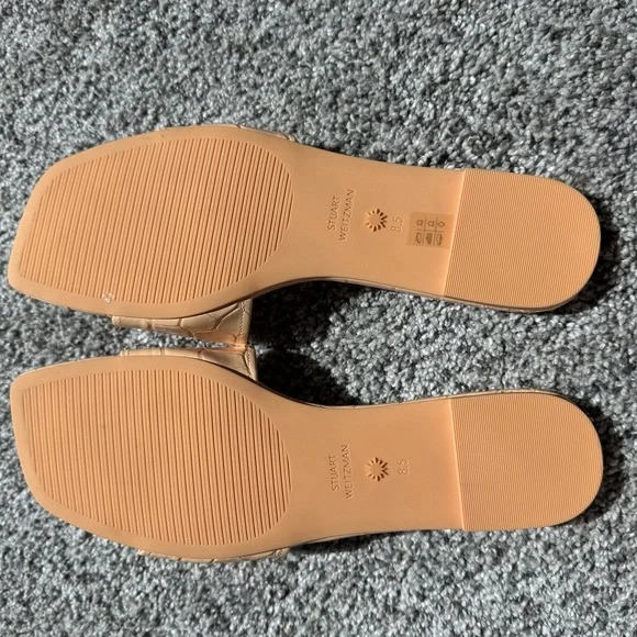 Stuart Weitzman Summer Slide Sandal Mango Color Shoe Size 8.5 NEW